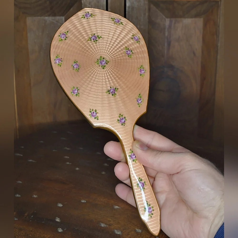 Elegant Floral Hand Mirror - Picture 1 of 17